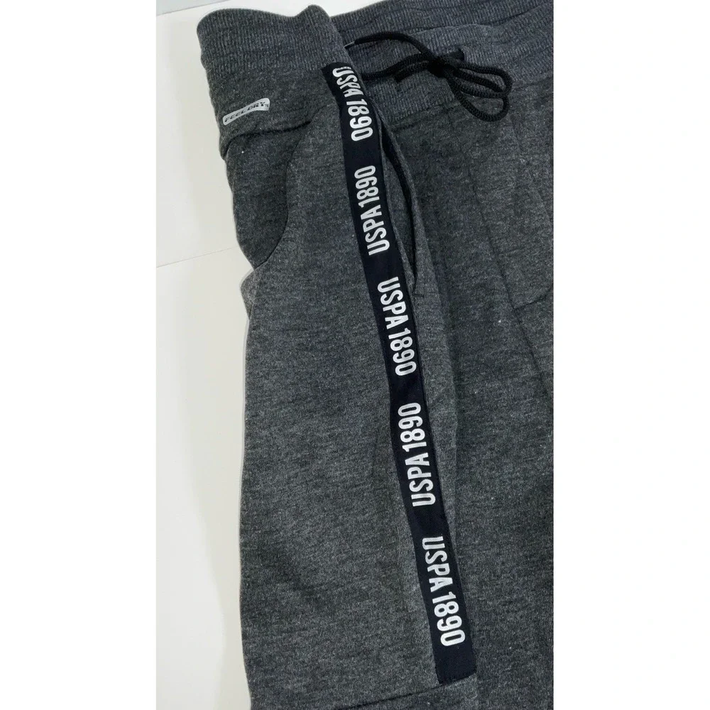 NWT Men's U.S. Polo Assn. Feel‎ Dry Sweat Shorts Drawstring & Pockets Gray - 3XL